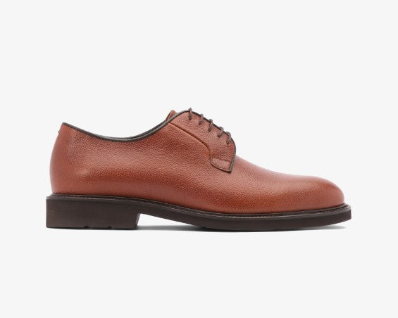 Lottusse BALTIMORE Brown Embossy Grain Calf Derby